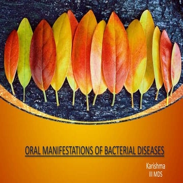 Oral manifestations of bacterial infections