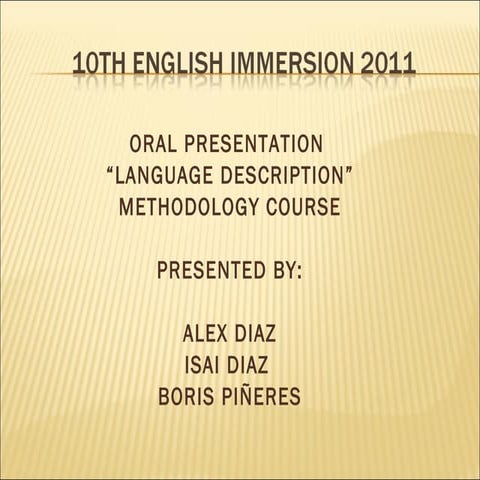 Oral presentation