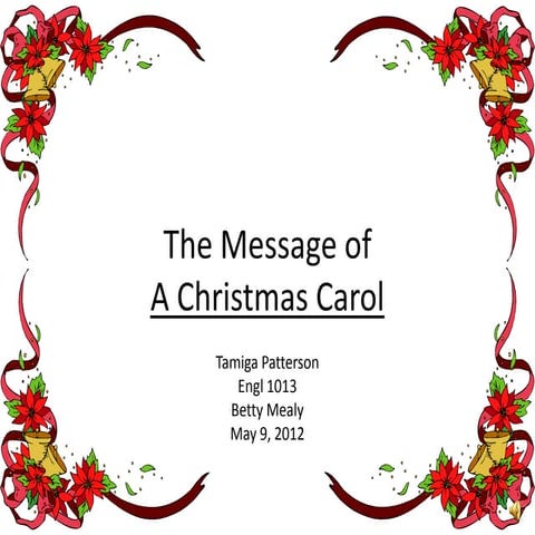 Oral presentation on A Christmas Carol