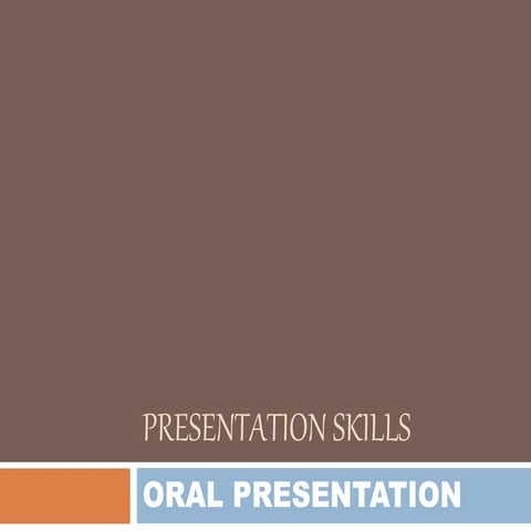 Oral presentation