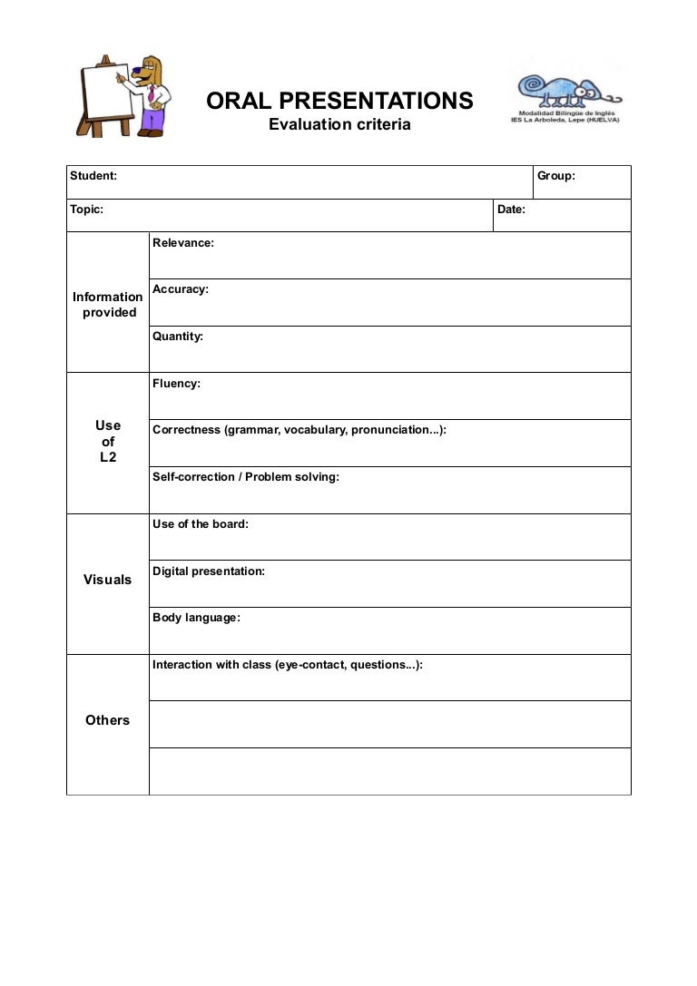 oral presentation evaluation 7+ oral presentation evaluation form samples free sample.