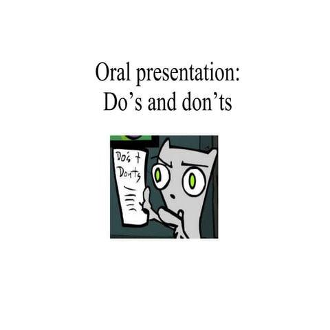 Oral presentation skills