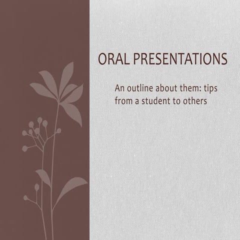 Oral presentations Sabrina