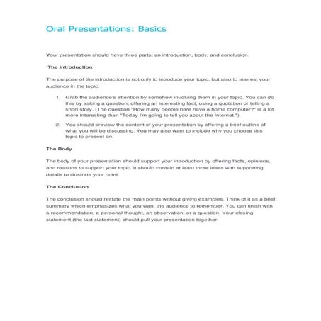 Oral presentations secondary