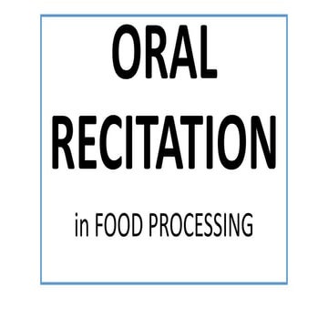 Oral recitation in fp | PPTX