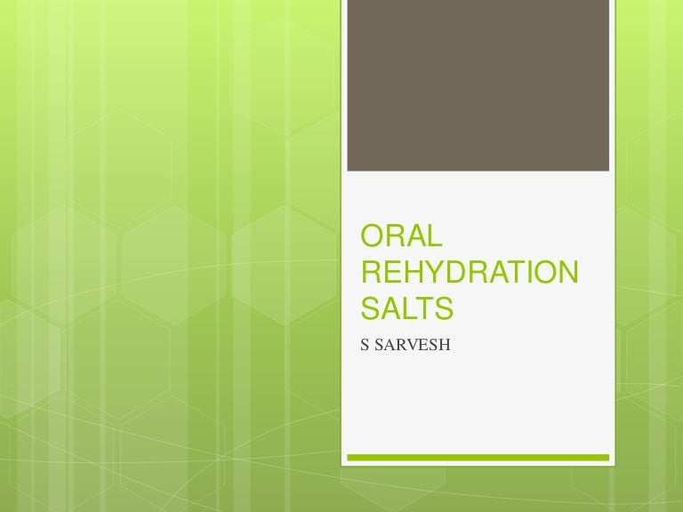 Oral rehydration salts
