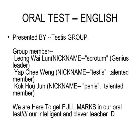 Oral test1haha