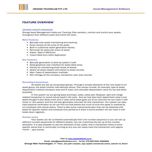 Asset Management Software