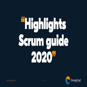 Scrum guide 2020 - what's new?