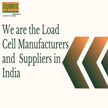 Sensomatic Load Cell Manufacturers, Suppliers in India