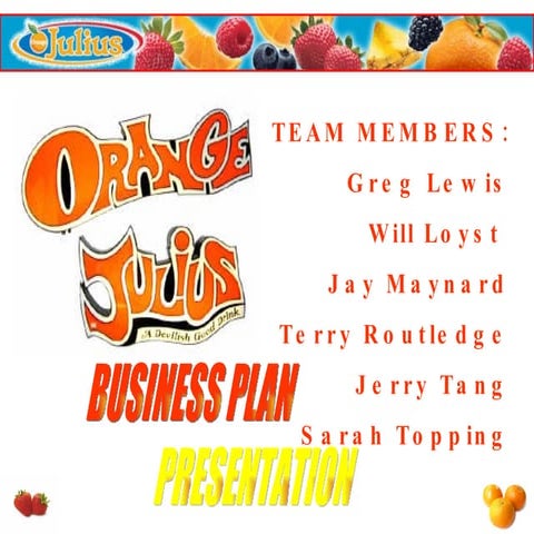 Orange Julius PowerPoint