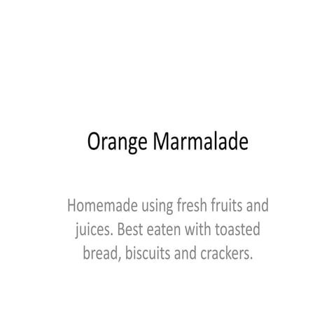 Orange marmalade | PPT