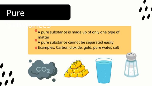 Orange Modern Style Pure Substances & Mixtures Educational Presentation ...