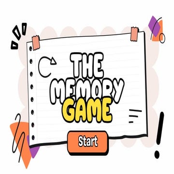 Orangee Playful Memory Game Presentation