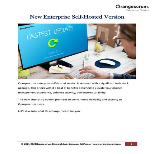 New Enterprise Self-Hosted Version Release