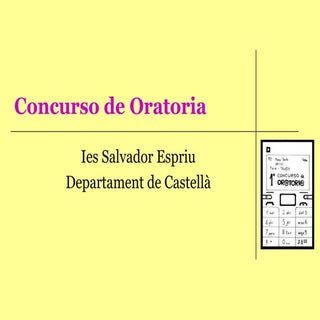Concurso de Oratoria (IES Salvador ...