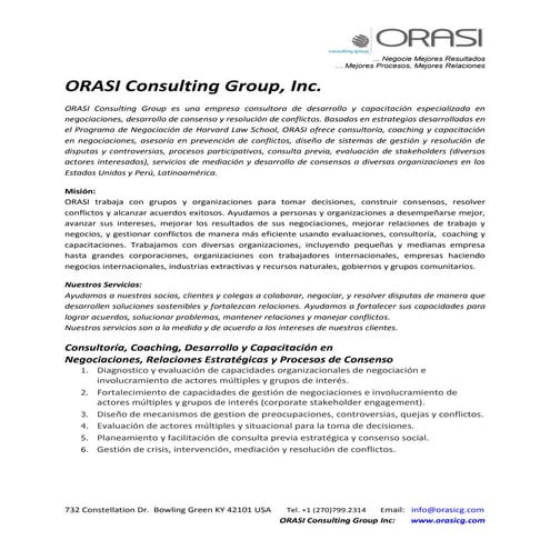   ORASI Consulting Group Servicios