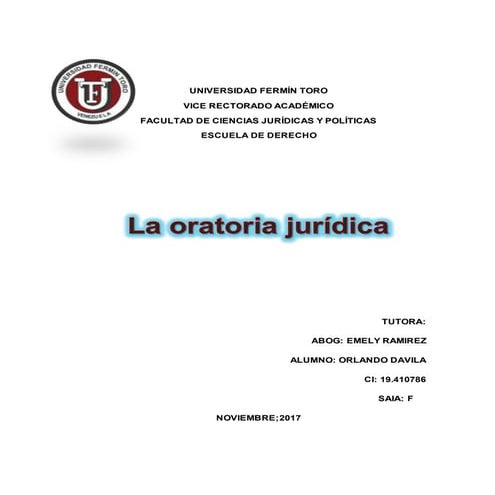 que es  la Oratoria en el ejercicio profesional