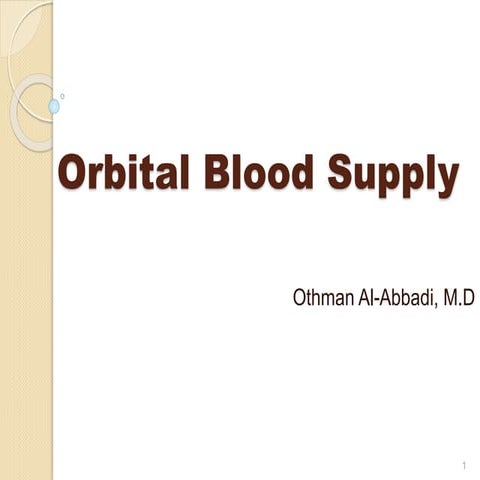 Orbital blood supply