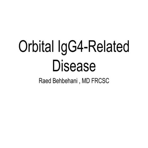 Orbital IgG4-related disease