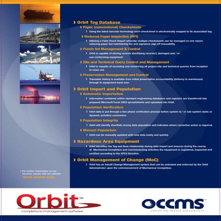 OCCMS - Orbit Information | PDF