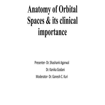 anatomy of orbital spaces, tumours and its importance