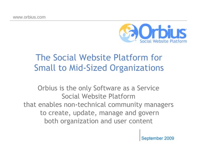 Orbius Customer Presentation