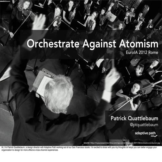 Orchestrate Against Atomism | EuroIA