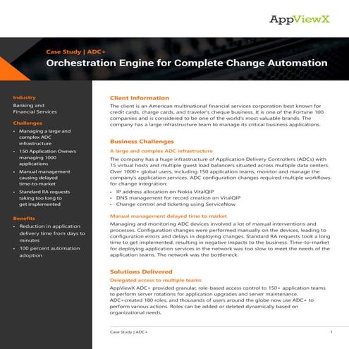 Orchestration Engine For Complete Change Automation