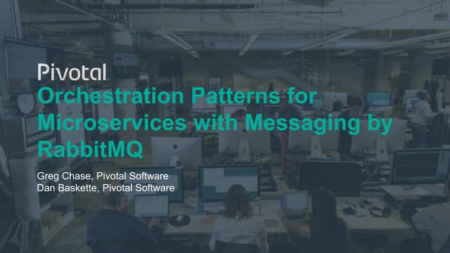 Orchestration Patterns for Microservices with Messaging by RabbitMQ