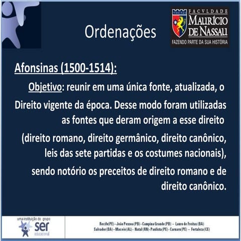 Ordenacoes, revoluções do sec xviii e constituições brasileiras