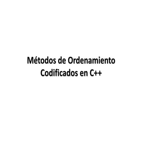 Ordenamiento en C++