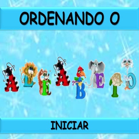 Ordenando o alfabeto