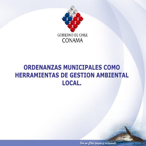 ORDENANZAS MUNICIPALES COMO HERRAMIENTAS DE GESTION AMBIENTAL LOCAL