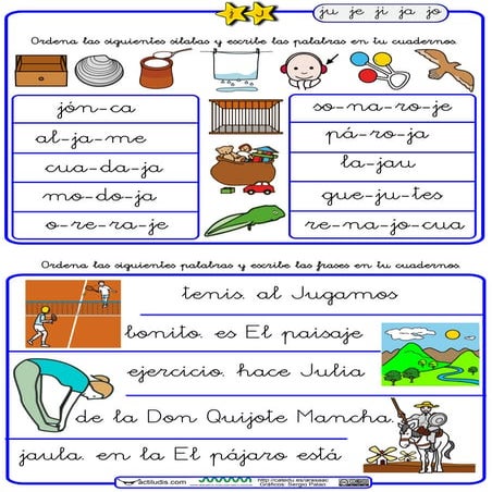 Ordenar palabras-y-frases-j