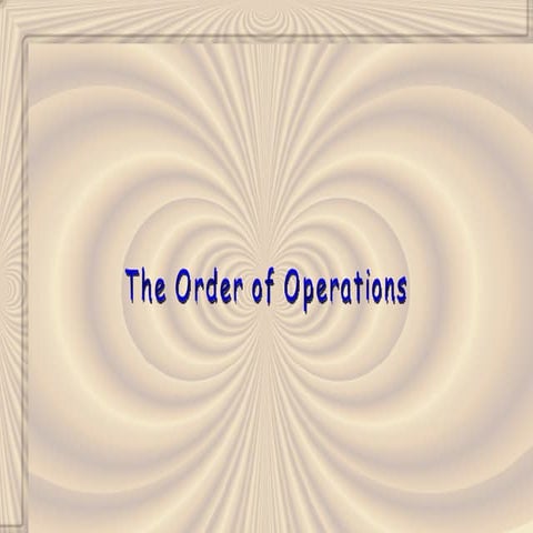 Order of Operations (Algebra1 1_2)