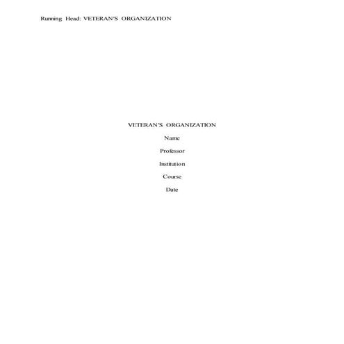 Order 465290 veteran′s organization pt 2 revision 1