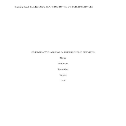 Order 866663 emergency planning in the uk public services