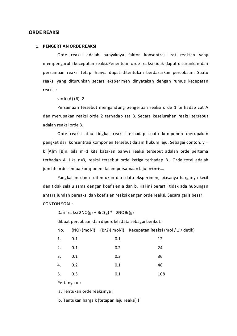 Orde Reaksi
