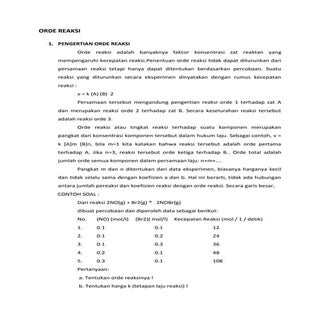 Orde reaksi