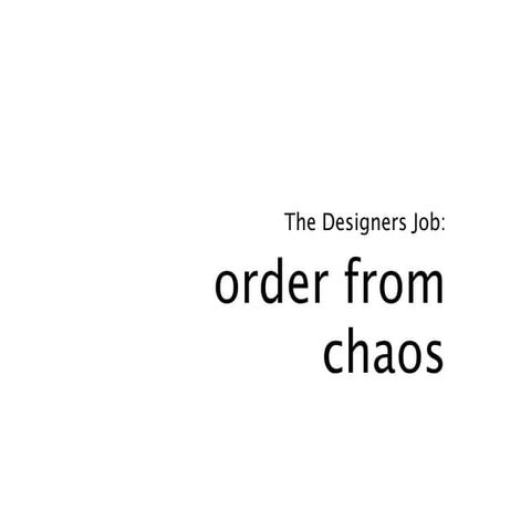 Orderfromchaos