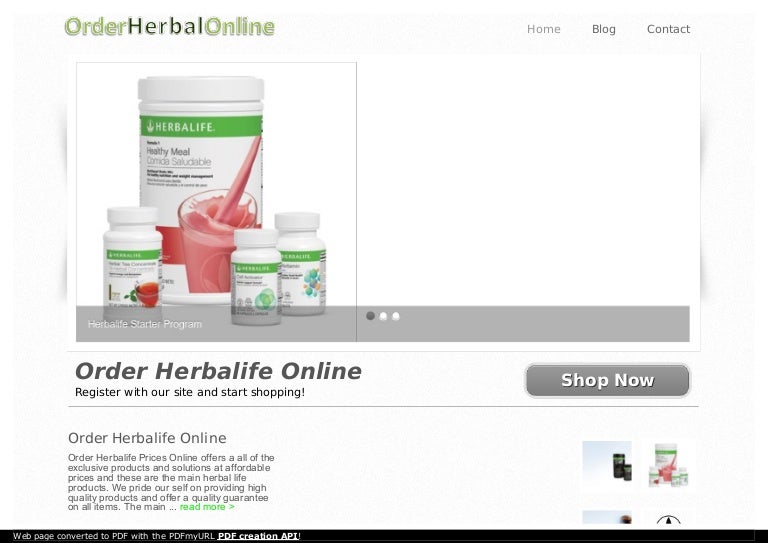 Order Herbalife Online