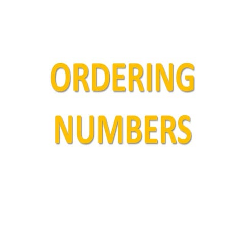 Ordering numbers