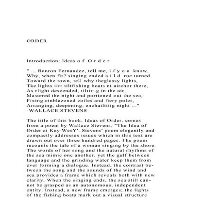 ORDER Introduction Ideas o f  O r d e r   ... Ra.docx