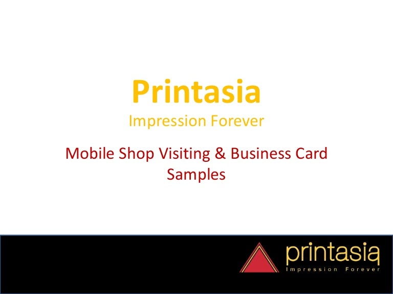 Order mobile shop visiting cards online
