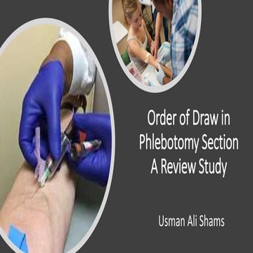 Order of draw in phlebotomy section