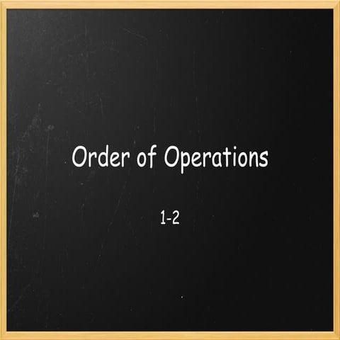 Order of operations