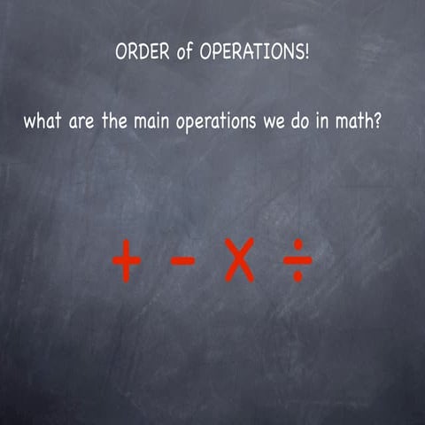 Order of operations