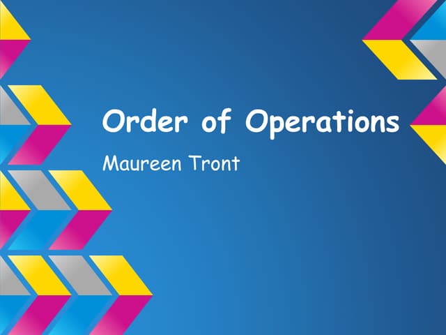 Order of Operations