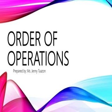 Order of operations